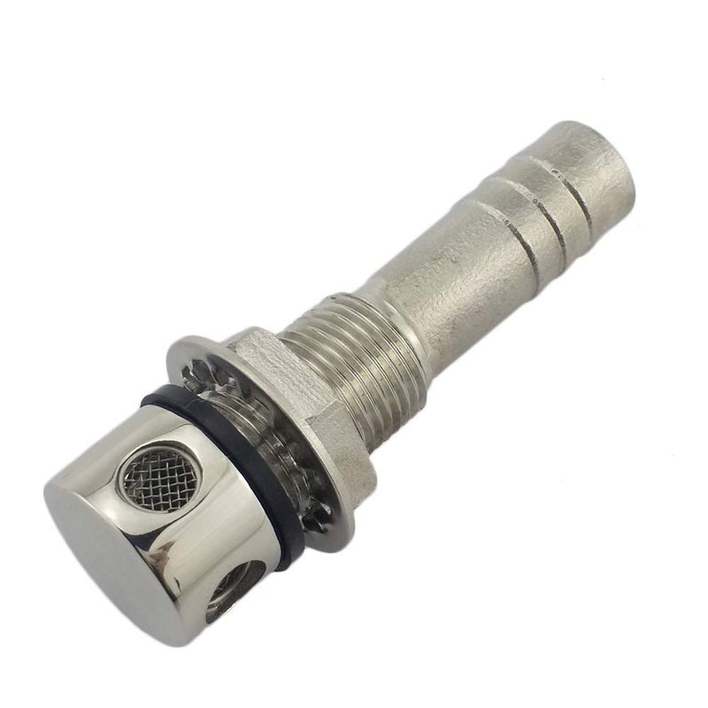 keehui 316 Stainless Steel Marine Grade Fuel Gas Tank Vent with Mounting Gasket Hardware Fitting for 5/8inch Hose - Image 1